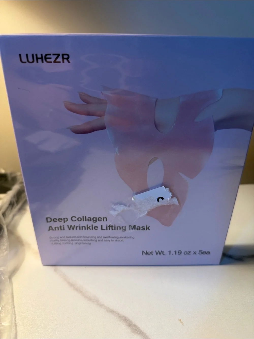 5 Luhezr Deep Collagen Anti-Wrinkle Lifting Mask - Pink